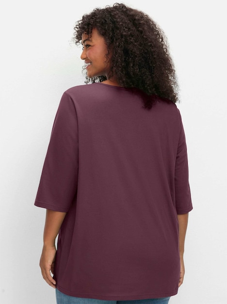 3/4-Arm-Shirt 3/4-Arm-Shirt im geraden, längeren Schnitt 3/4-Arm Uni