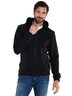 engbers Herren Sweatjacke mit Kapuze , Schwarz