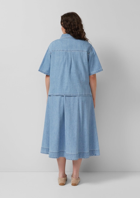 Denim-Bluse im Relaxed Fit