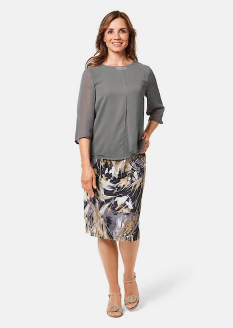 Luftige Bluse mit Glitzersteinchen