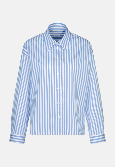 Damen Stehkragenbluse - Gestreift