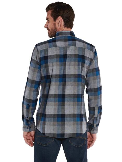 engbers Herren Langarm-Hemd kariert , Tuerkis