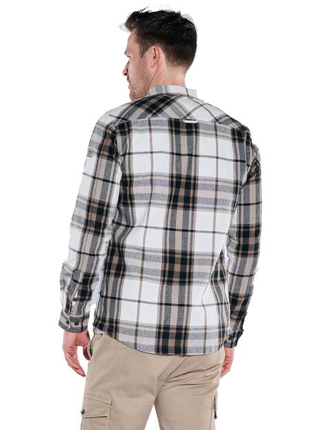 engbers Herren Overshirt kariert , Braunbeige