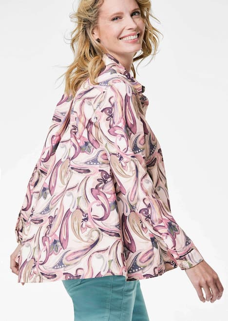 GOLDNER Blouse met print Blouse met brede overhemdkraag en paisleymotief