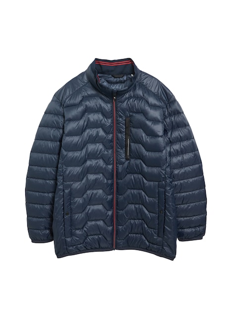 Leichte Steppjacke mit Kontrast-Details und Stehkragen
