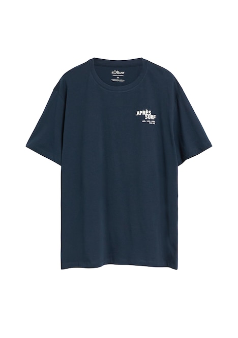 Baumwoll-T-Shirt mit Front- und Rückenprint