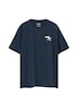 Baumwoll-T-Shirt mit Front- und Rückenprint