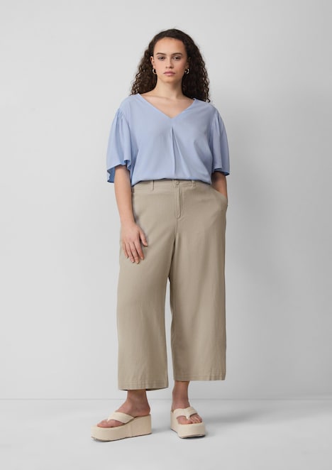 Culotte aus Leinenmix