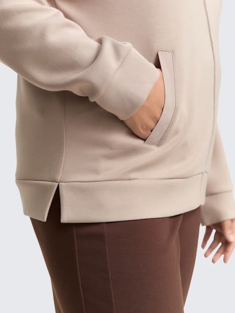 Hoodie Sweatjacke aus Scuba