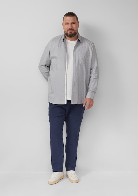 Regular Fit: Gewaschenes Hemd mit Brusttasche
