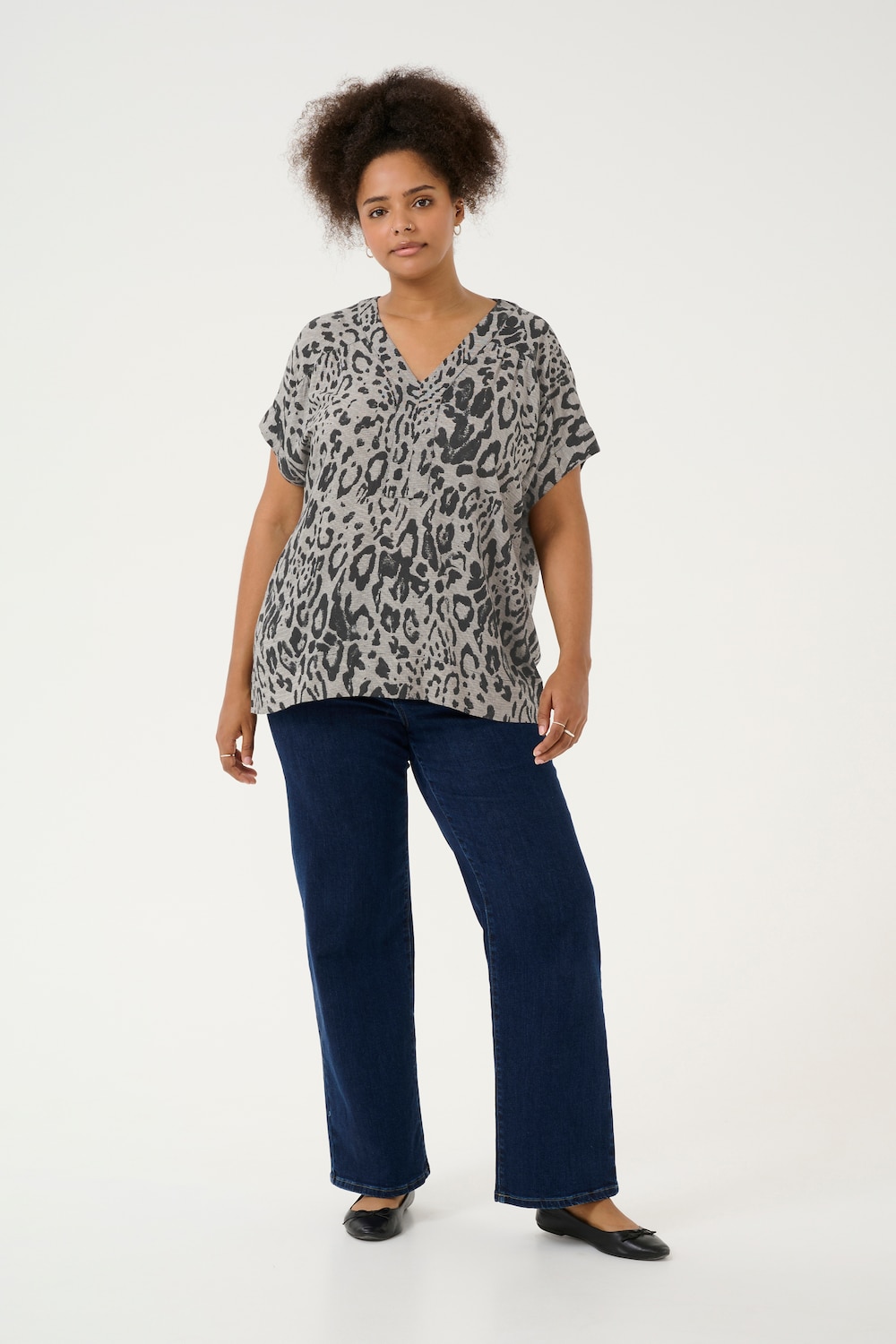 Kurzarm-Bluse Loose fit