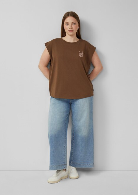 Baumwollshirt mit kleinem Print