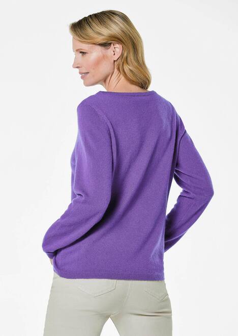 Kaschmirpullover mit U-Boot Ausschnitt