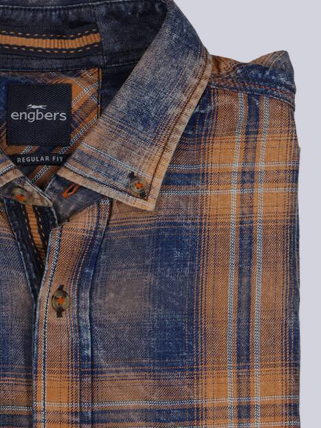 engbers Herren Karohemd , Dunkelorange