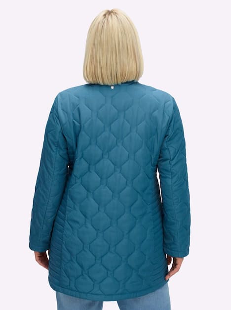 Steppjacke Langarm Uni Stehkragen