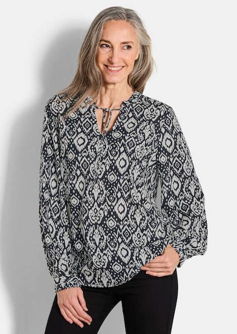 GOLDNER Blouse met print Blouse van viscose, met ruches