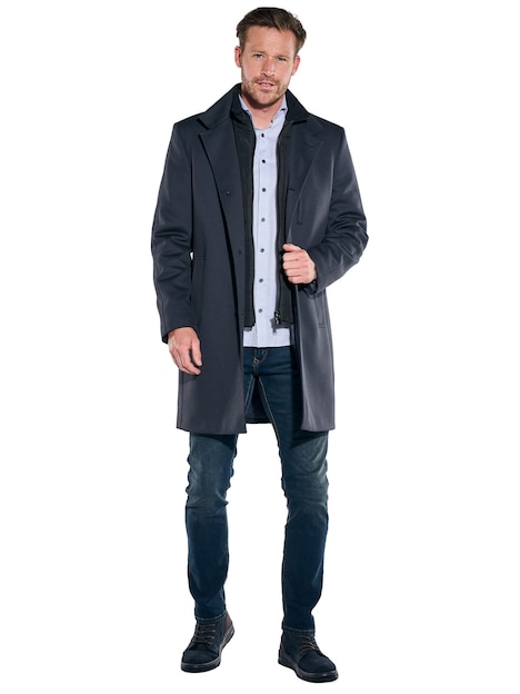 Herren Mantel , Saphirblau