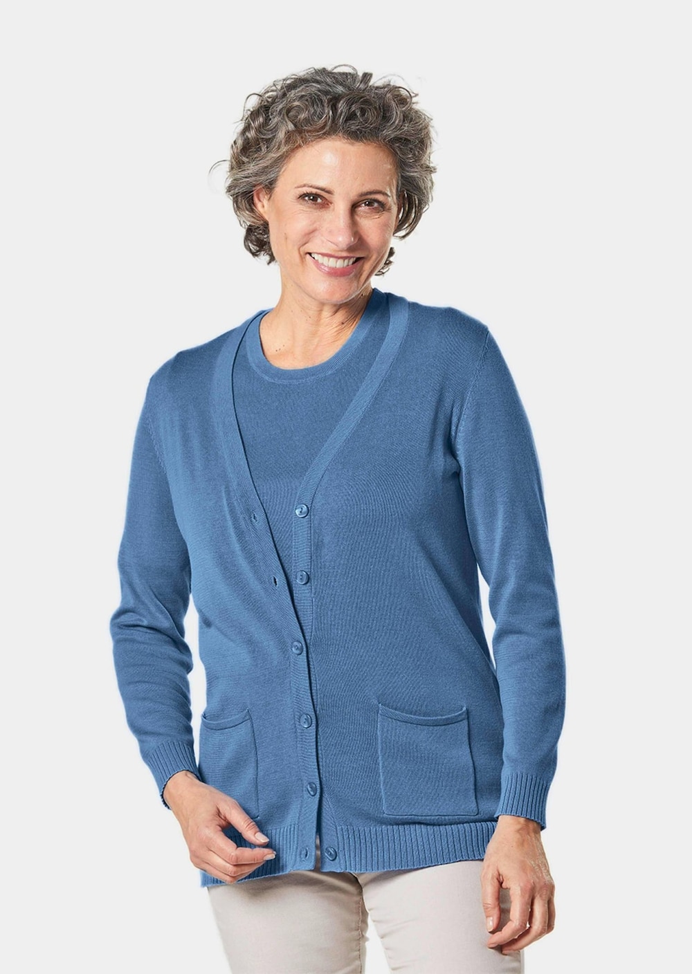 Klassisches Stricktwinset