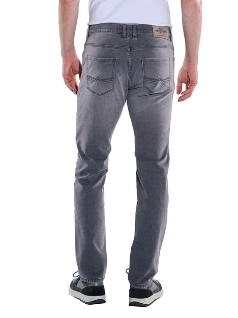 Herren Super-Stretch-Jeans regular , Grau