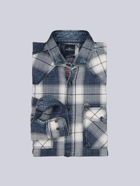 Herren Karohemd , Indigoblau
