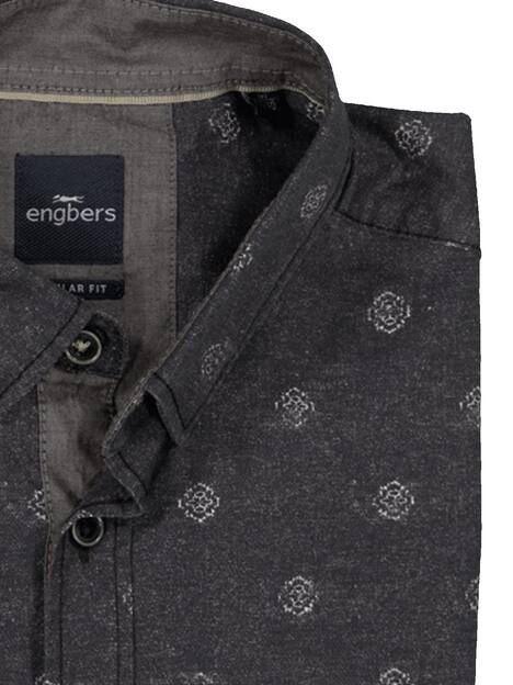 engbers Herren Langarm-Hemd gemustert , Anthrazit