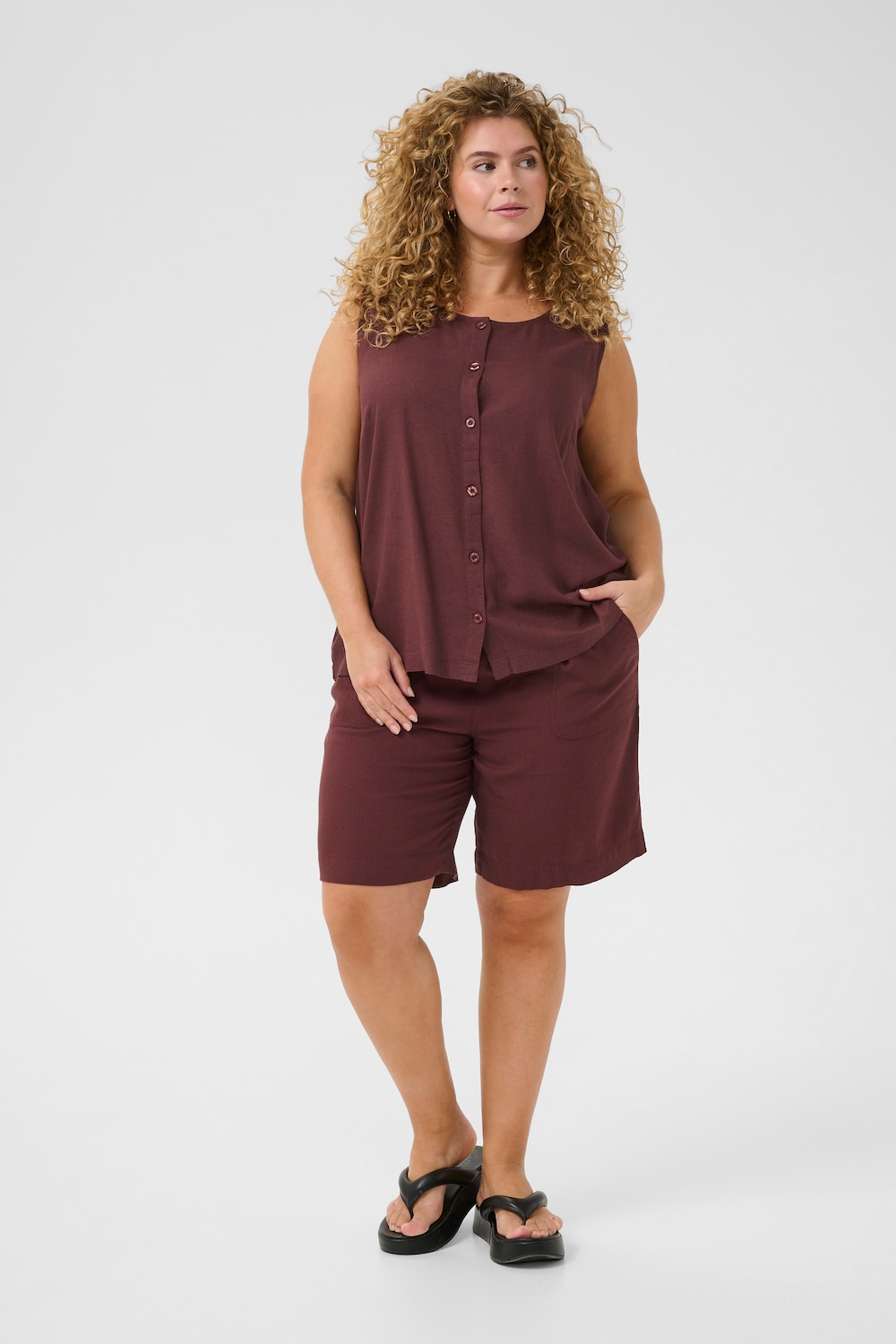 Ärmellose Bluse Regular fit