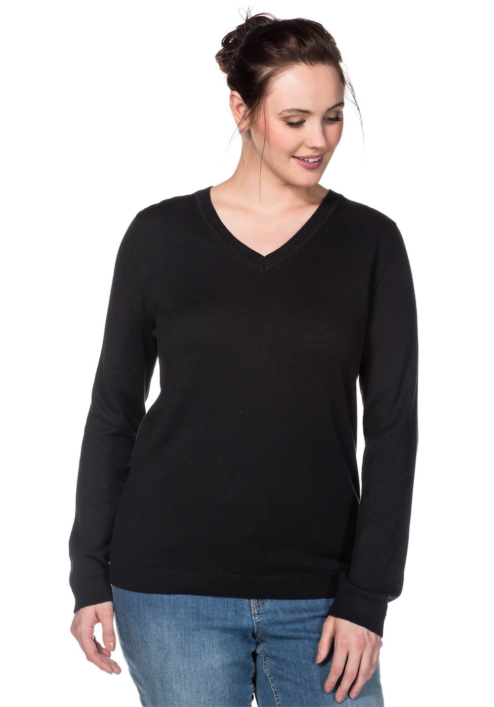 V-Ausschnitt-Pullover