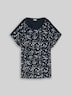 T-Shirt im Material-Mix