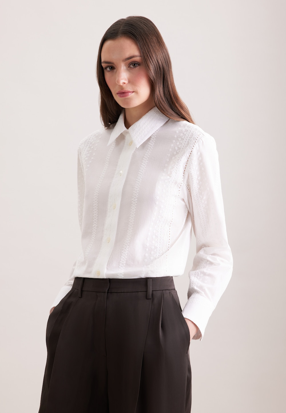 Damen Hemdbluse - Stickerei