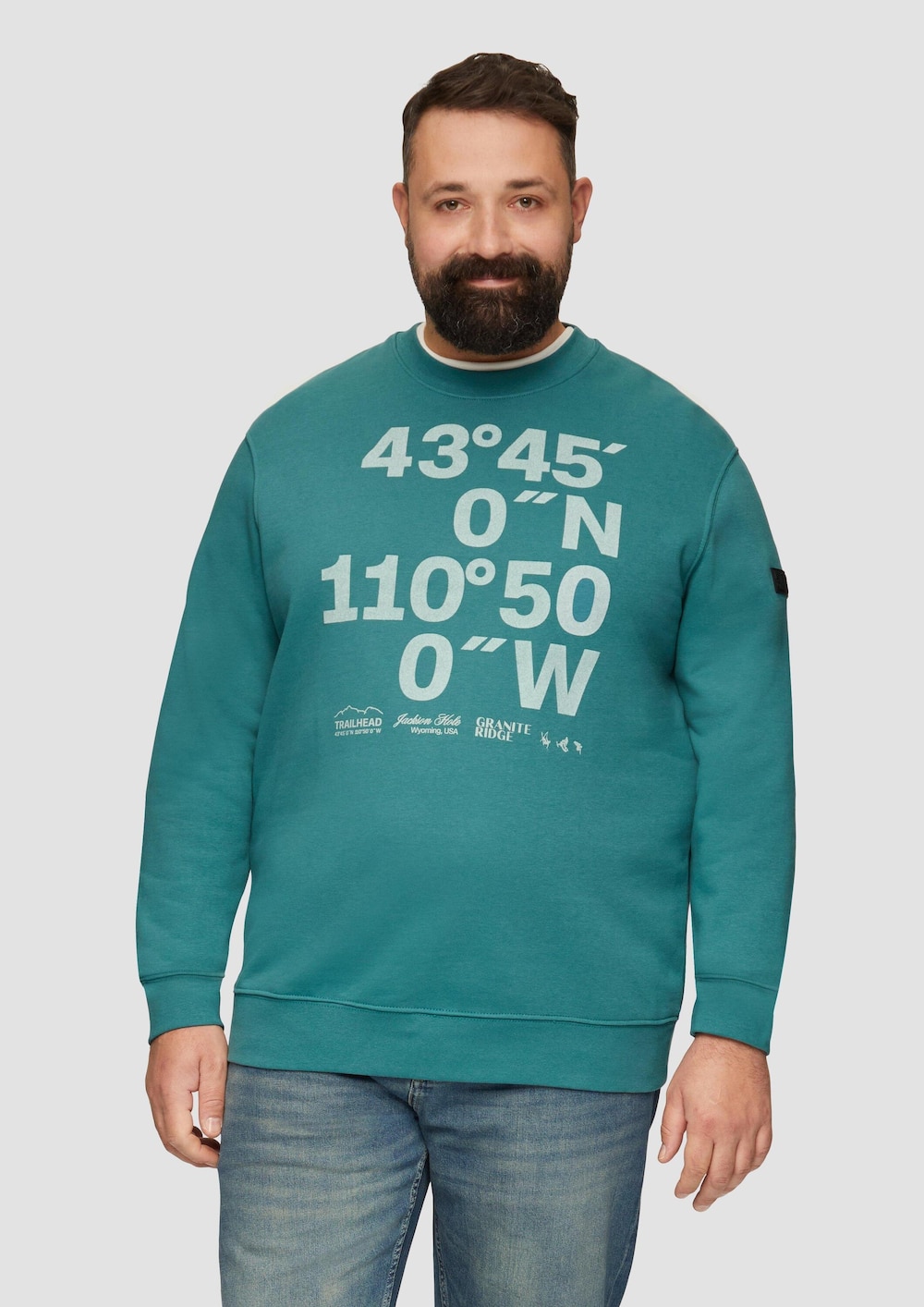 Sweatshirt mit Flock-Print