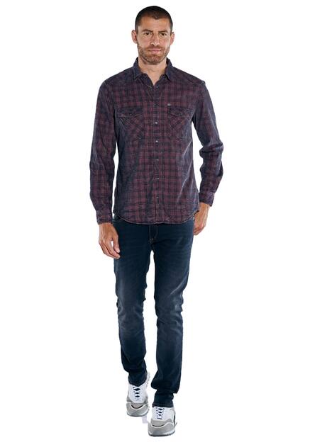 engbers Herren Langarm-Hemd kariert , Hellrot