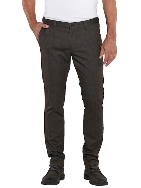 engbers Herren Chino slim fit , Schwarzbraun