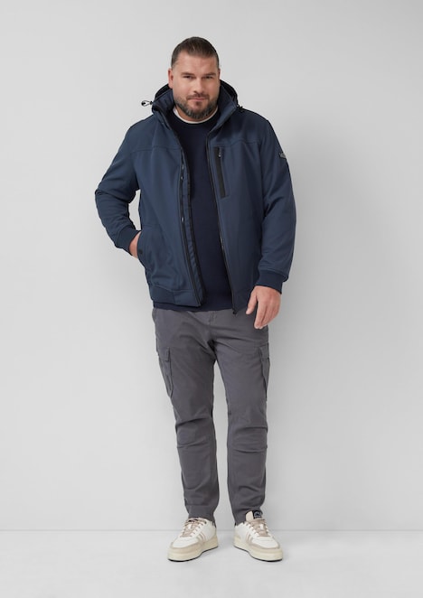 Baumwoll-Pullover mit aufgesetzter Brusttasche