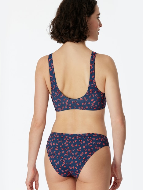 Schiesser Damen Bustier-Bikini Mix & Match Swim - blau, rot