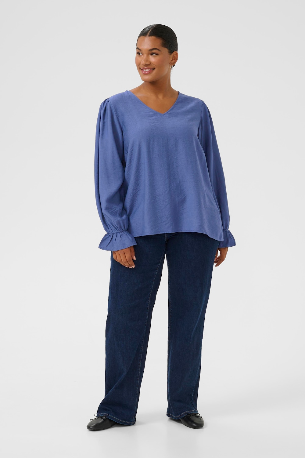Langarm-Bluse Regular fit