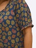 Jersey-Kleid Kurzarm Ohne Kragen