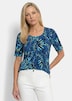 Baumwollshirt mit femininen Blüten