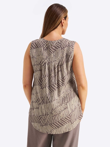 Blusentop Ärmellos Ohne Kragen