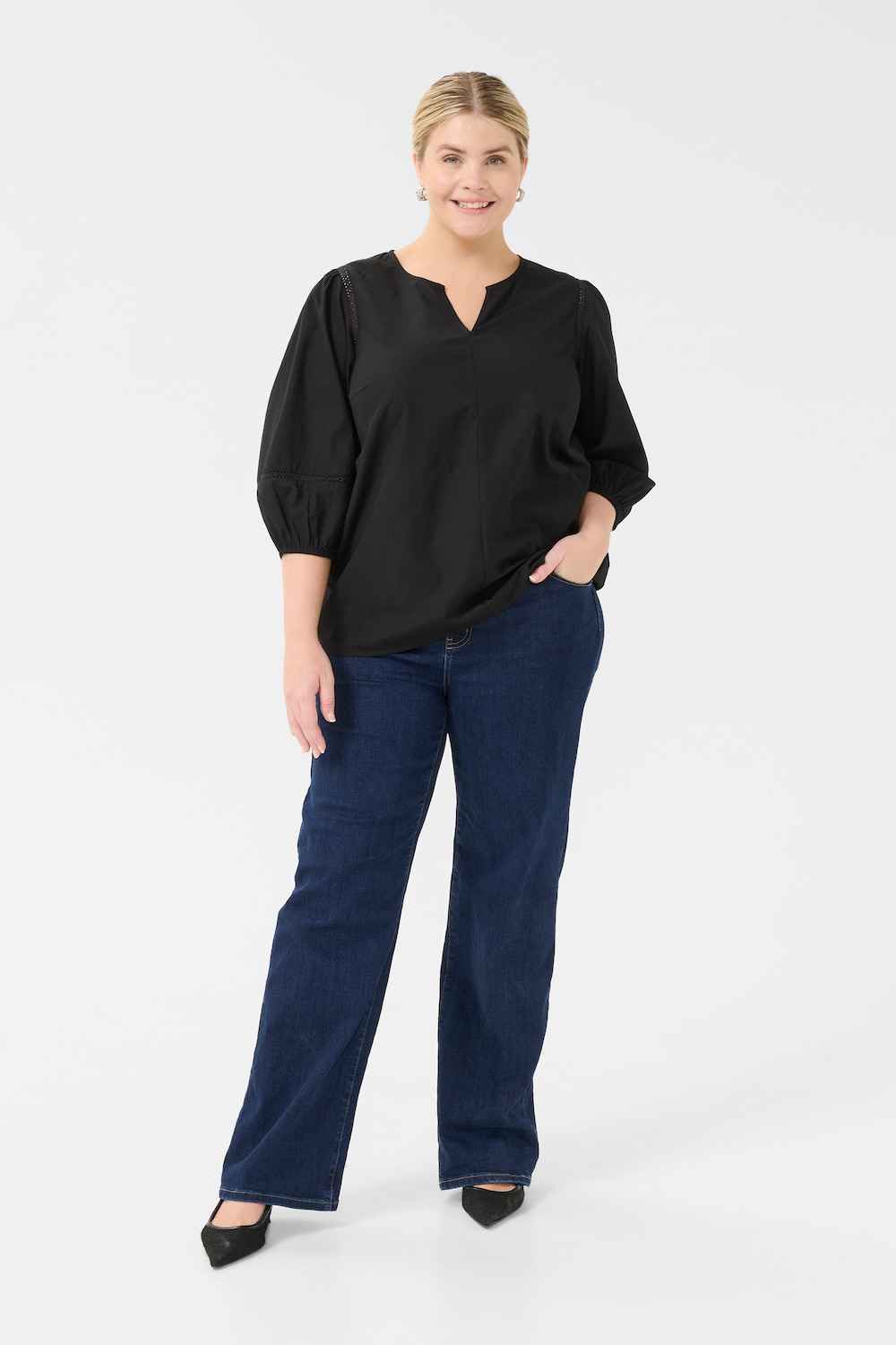 Langarm-Bluse Regular fit
