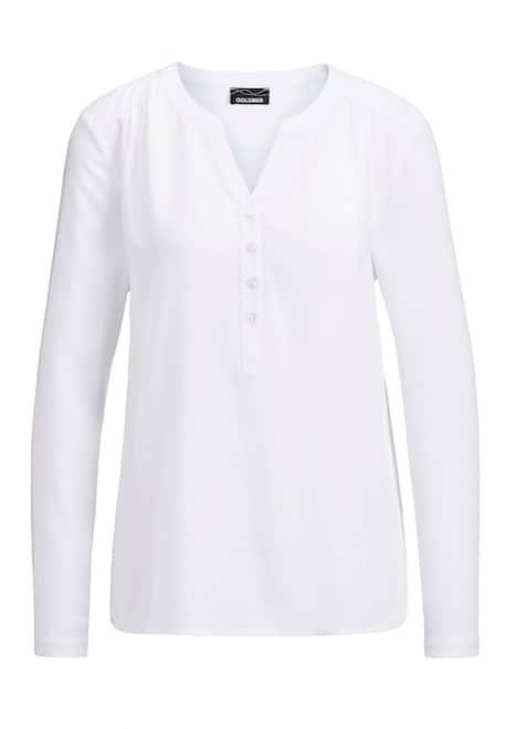 Elegante Viskosebluse mit V-Ausschnitt