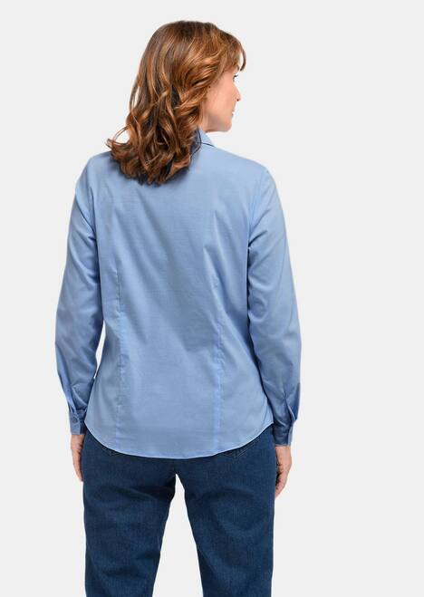 Langarmbluse mit Elasthananteil