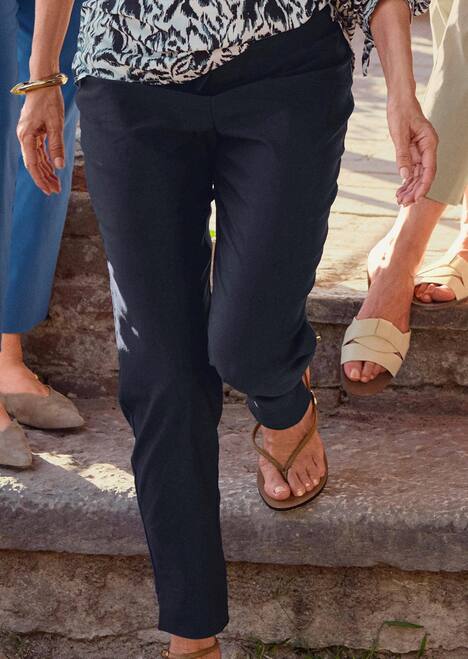 Elegante 7/8-Hose mit Schlupfbund