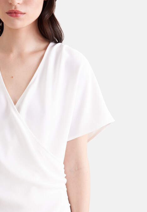 Damen Wickelbluse - Uni