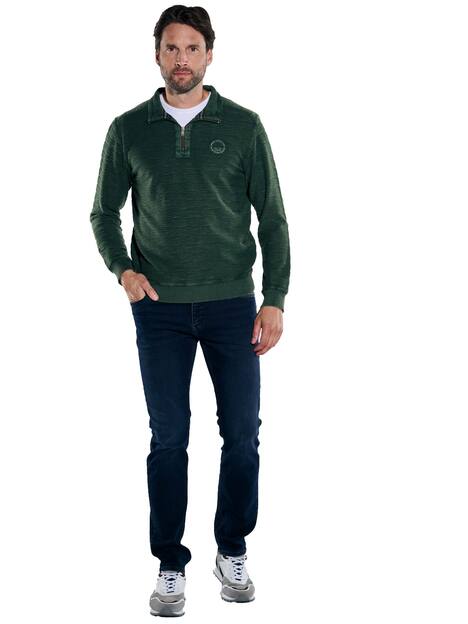 engbers Herren Sweatshirt strukturiert , Gruen