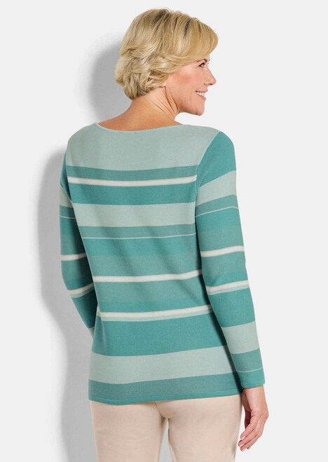 Strickpullover im Ringel-Look