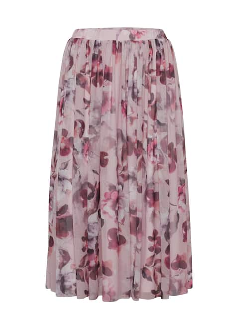 Luftiger Rock aus bedrucktem Mesh