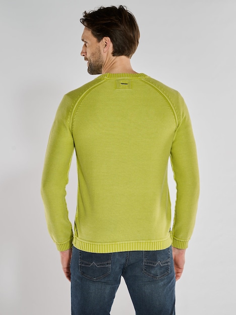 Herren Pullover uni , Hellgruen