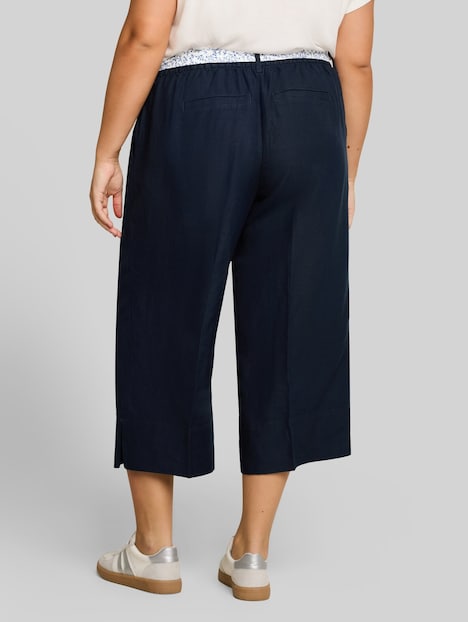 Culotte Hose mit Leinenanteil