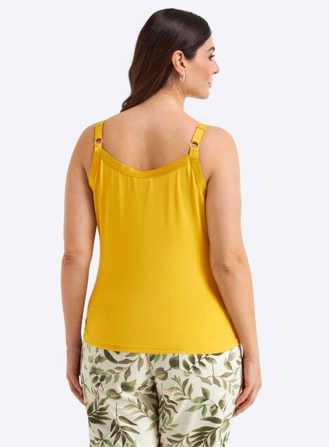 Spaghettitop Ärmellos Ohne Kragen