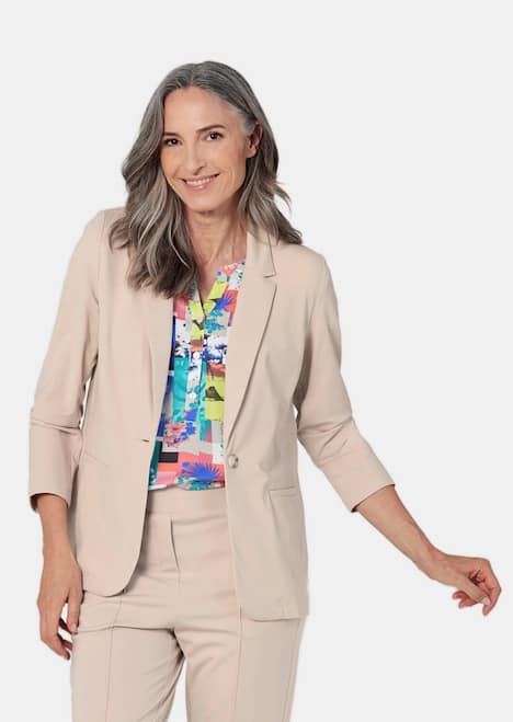 GOLDNER Blazer Lichte jersey blazer met uitstekende bewegingsvrijheid